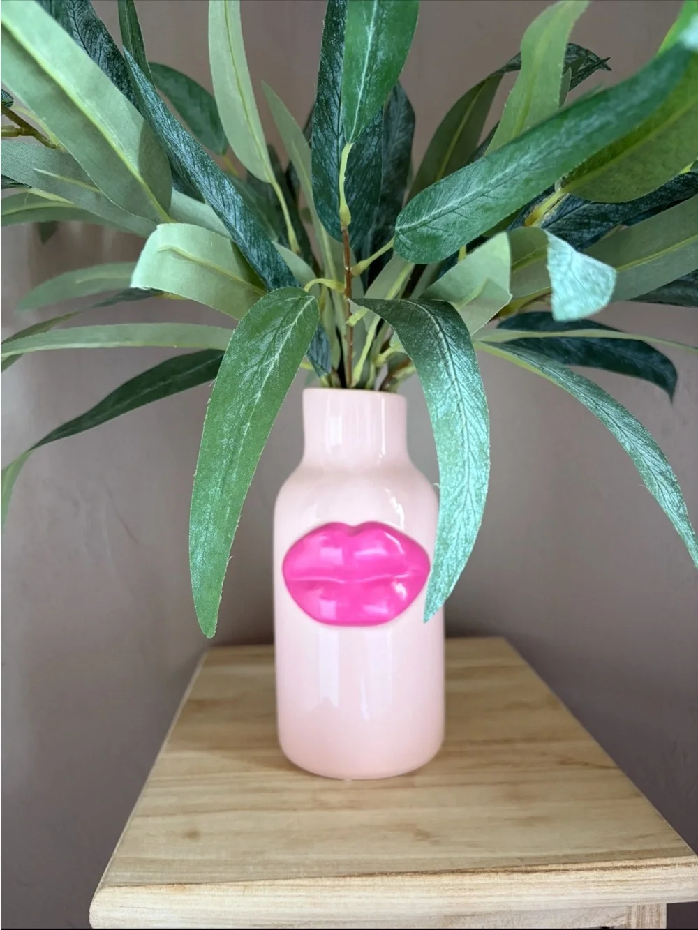 Funky Decorative Plant in Pink Ceramic Vase